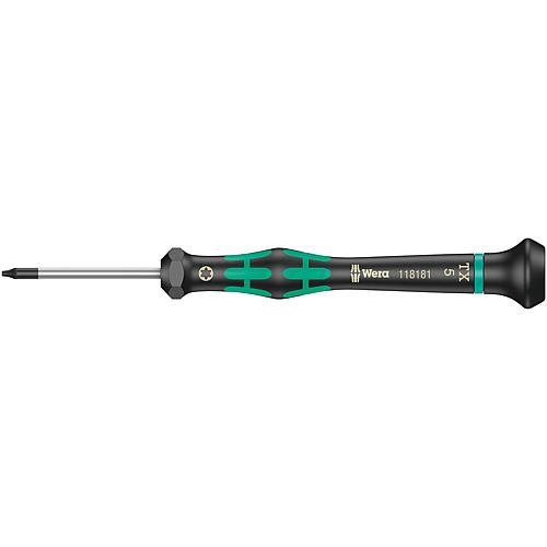 Torx® screwdriver WERA Electrician’s series Micro. round blade, Black Point tip