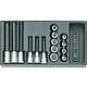 Screwdriver insert set 1/2”, in 1/3 module, 15-piece Standard 1