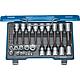 Set of Screwdriver inserts GEDORE 34-piece, 1/2" and 1/4", Torx