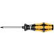 Phillips screwdriver with impact cap, integrated square drive, full-length blade with hexagon, Black Point tip Standard 1