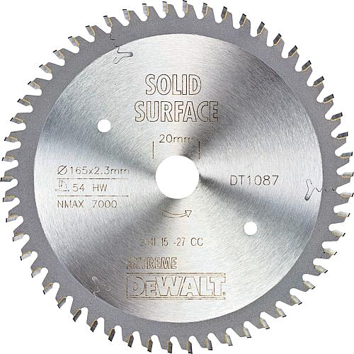 Lame scie circulaire DeWalt Ø 165x20x2,3mm avec 54 dents