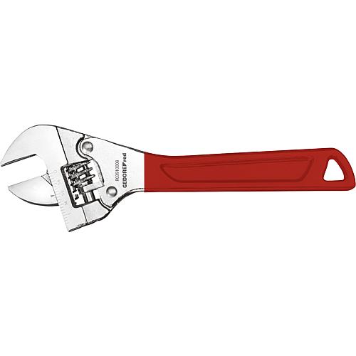 Adjustable spanner GEDORE red with ratchet, W=30mm, L=205mm