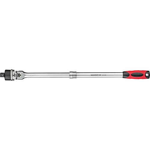 Articulated telescopic ratchet 1/2", reversible