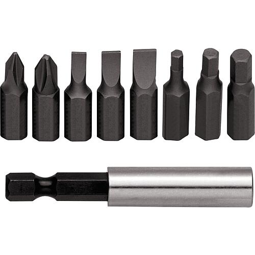 Bit set 1/4”, 9-piece, slotted, Phillips, hex socket Anwendung 2