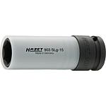 Kraftschraubereinsatz HAZET 1/2", 6-kant, SW 15, L: 85mm mit Schonhülse