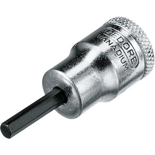 Screwdriver insert 3/8" hexagonal socket, metric, short Anwendung 1