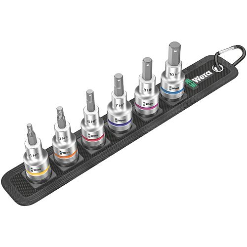 Socket wrench set, 1/2”, 8-piece, for hexagon socket, with holding function Standard 1