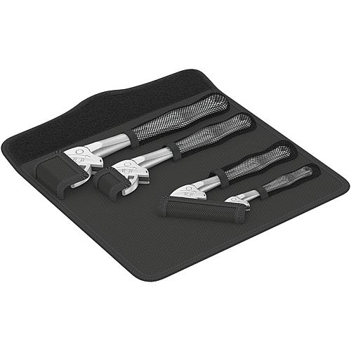 Joker 6004 open-ended spanner set, 4-piece, with ratchet function, self-adjusting