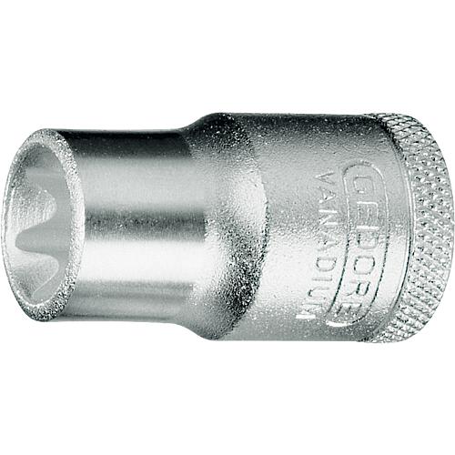 Socket wrench insert 1/2” external Torx®, metric, short