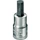 Screwdriver insert 1/2" hexagonal socket, metric, short