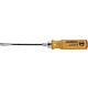 Slotted screwdriver with wooden handle, round blade