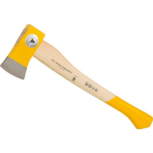 Axe, painted orange complete length 500mm, weight 1.25kg Cutting edge L=100 mm