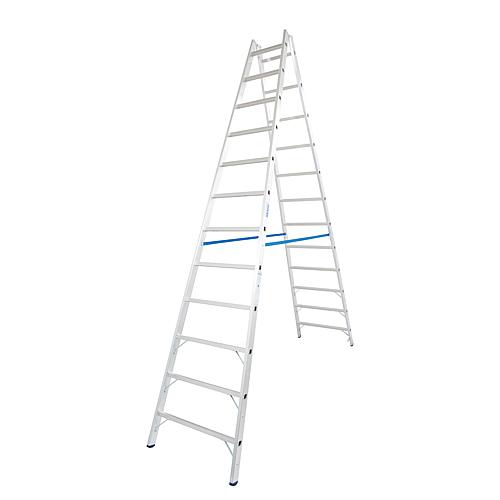 Double rung ladder Working height 4.60 Ladder height 3.25 2x12 rungs