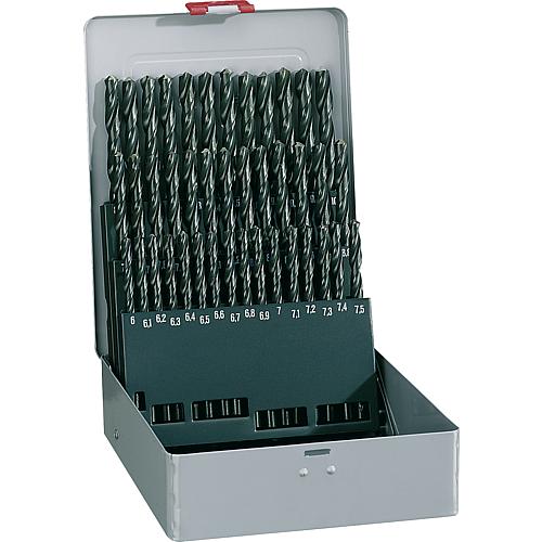 HSS twist drill set, DIN 338 RN, 41-piece