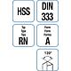 Metal twist drill, centring drill, DIN 333, shape A Piktogramm 1