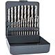  Twist drill set HSS, 19-piece, DIN 338 RN, model Co with cylinder shank Standard