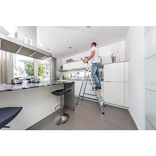 Stepladder with storage tray