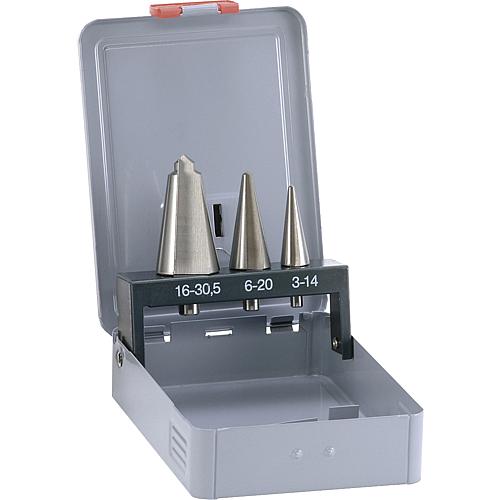 Taper sheet and tube drill set HSS, 3-piece Standard 1