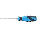 Phillips screwdriver with 3-component handle, impact cap, hexagonal blade, hexagonal spanner aid, 2160SK