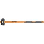 Sledgehammer LS-MASSE-4FG, flat head on both sides, straight fibreglass handle