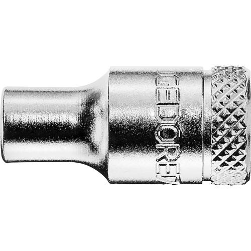 Socket wrench insert 1/4", double-hex, metric, short Standard 1