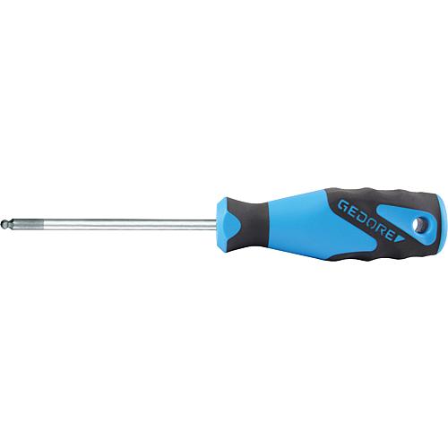 Hex screwdriver, hexagon socket, with ball head, round blade Standard 1