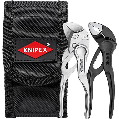 Mini plier set KNIPEX XS, 2-piece, in belt pouch