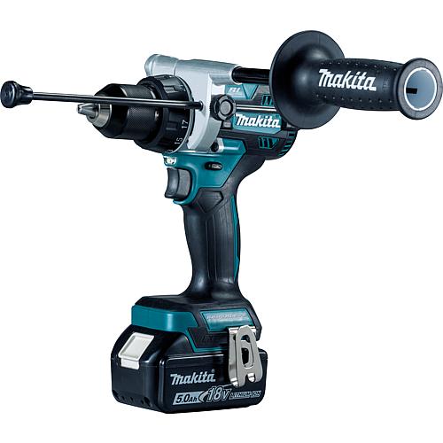 Perceuse-visseuse à percussion sans fil Makita® DHP486RTJ 18V avec 2x batteries 5,0 Ah et chargeur dans MAKPAC