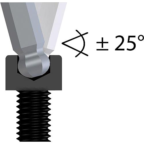 Hex socket angled screwdriver, extra long, with ball head Anwendung 2