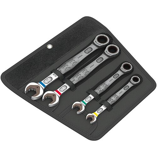 Open-end ratchet spanner set WERA 4-piece SW 10, 13, 17, 19