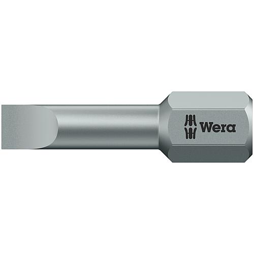 Bits 800/1 TZ WERA, 1/4” hex for slotted, toughened Standard 1