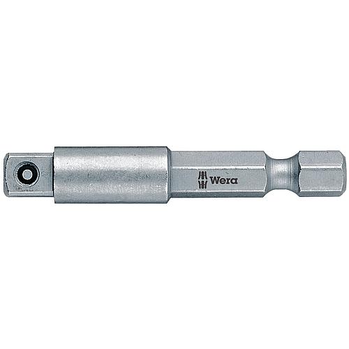 Tool shaft (connector) 870/4 WERA, 1/4” external square output, 1/4” external hex drive