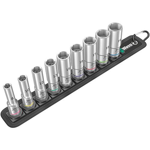 Socket wrench set 3/8", 9-piece, long Standard 1