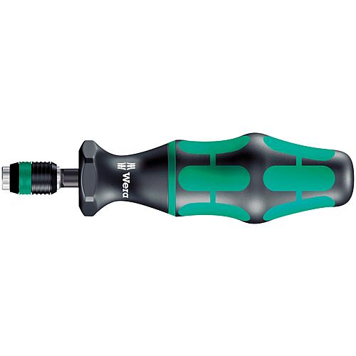 Series 7400 WERA, torque screwdriver 1/4” external hex drive
with pre-set torque setting and Rapidaptor quick-change chuck Standard 1