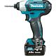 Visseuse à percussion MAKITA 12V avec 2x batteries de 4,0 Ah , chargeur TD110DSMJ et mallette de transport