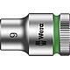 Douilles pour cliquet 6 pans Wera 8790 HMB à emmanchement 3/8", métrique, courtes, SW 9,0 x 29 mm