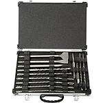 Hammer drill and chisel set, 17-piece