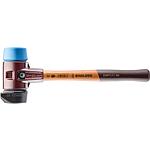 SIMPLEX soft-face hammer with malleable cast iron body and wooden shaft, rubber/TPE-soft