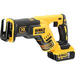 Dewalt DCS367P2-QW cordless reciprocating saw, 18 V with 2 x 5.0 Ah batteries and charger
