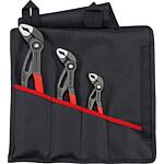 Cobra® water pump pliers set, 3-piece, incl. roll-up bag