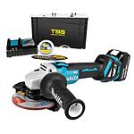 Cordless angle grinder, 18 V with accessory set in TBS transport box