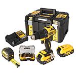 Cordless impact screwdriver set DCZ100P2KT-QW, 18 V 2 x 5.0 Ah Batteries and chargers, Bits set, Measuring tapes