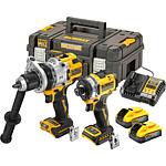 Kit de batteries Dewalt DCK2200H2T-QW, 18 V, 2 pièces, avec 2 batteries Powerstack 5,0 Ah et chargeur avec mallette de transport