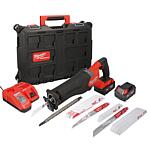 Akku-Säbelsäge Milwaukee M18 FSZ100P-502P, 18 V mit Transportkoffer inkl. 95 Säbelsägeblätter