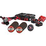 Akku-Winkelschleifer Milwaukee M18 FSAG125XB100P-502P, 18 V mit 2 x 5,0 Ah Akkus und Ladegerät inkl. 95 Trennscheiben