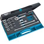 Socket wrench set HAZET 3/8", 17-piece with plastic case