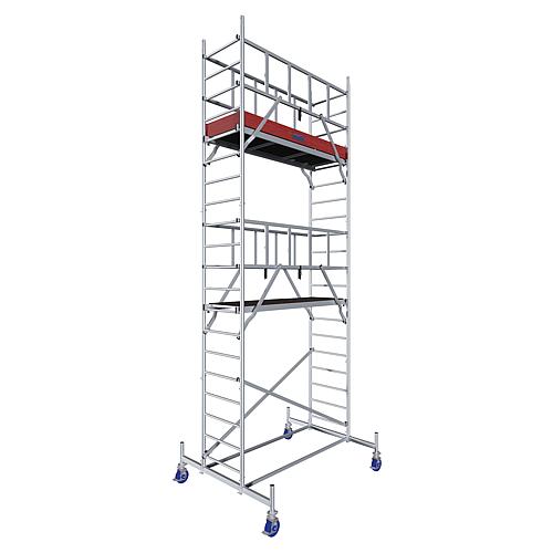 Aluminium mobile scaffold MONTO ProTec, working height approx. 6.30 m