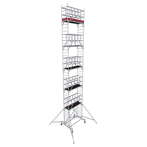 Aluminium mobile scaffold MONTO ProTec, working height approx. 12.30 m