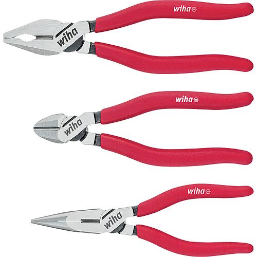 Pliers set combination pliers, flat nose pliers, side cutters, 3 pieces Standard 1