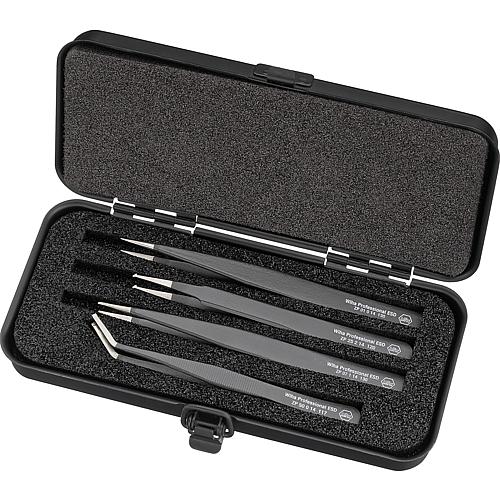 ESD tweezers set, 4 pieces Standard 1